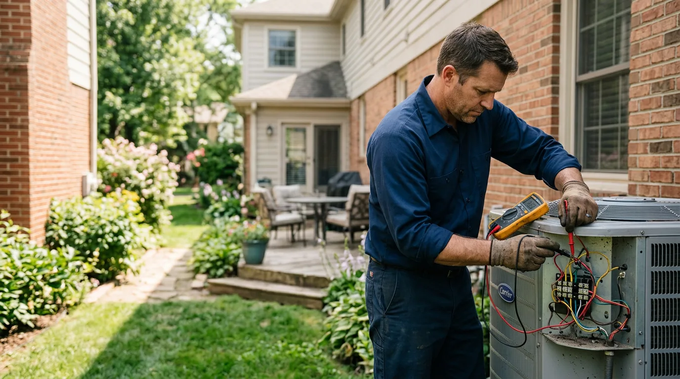HVAC technician working near Garner, IA